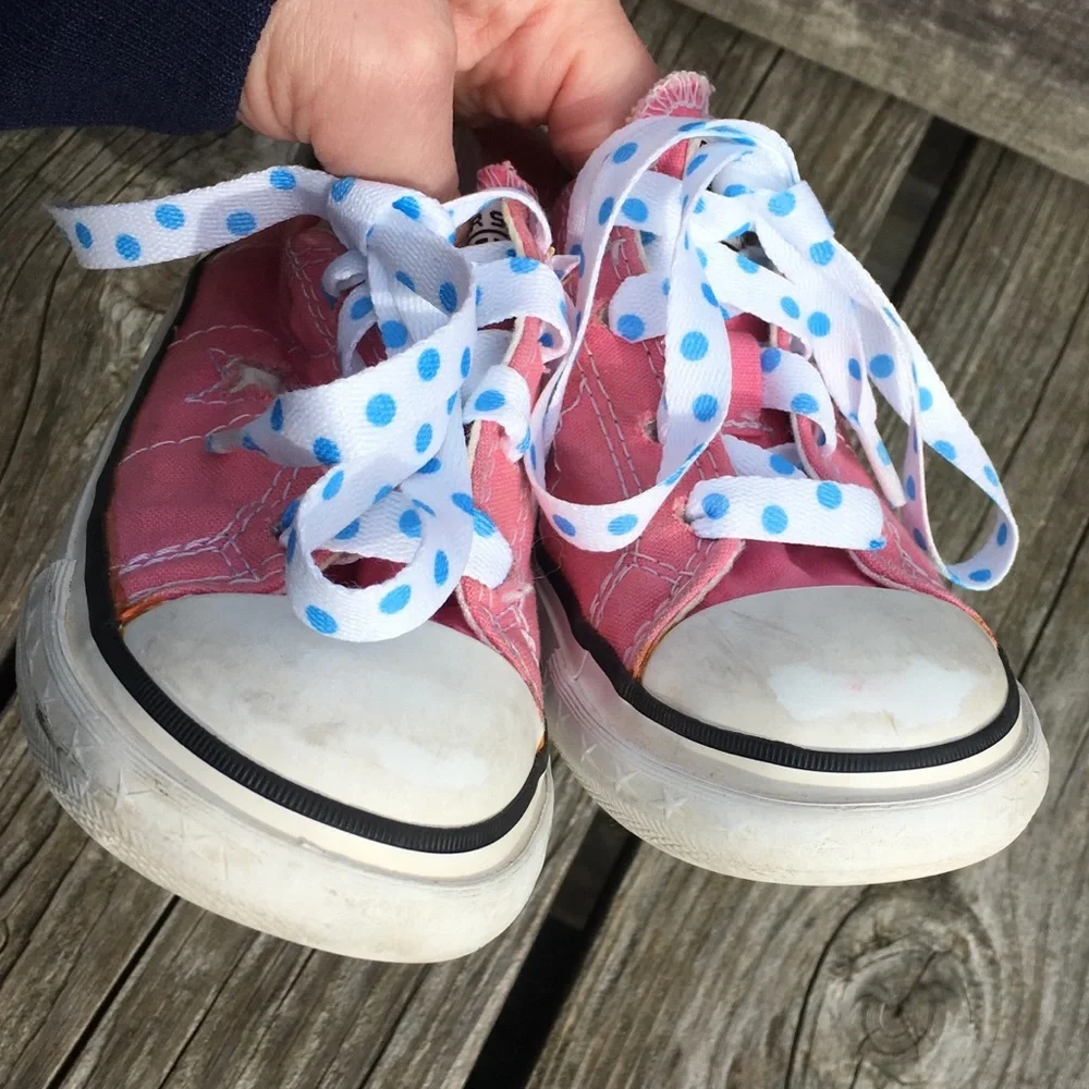 - Converse Toddler Pink Sneakers SZ 9 - New Laces! VGUC!